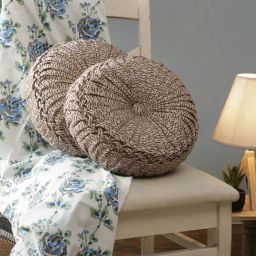 Romee Beige Cotton Self Cushions-21