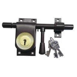 Nishan Solid Iron Aldrop Rod Lock 20.32 cm (8 inch) 6 Lever With 3 Keys-image-37