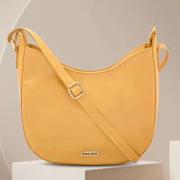 Fastrack Mustard Faux Leather Solid Sling Handbag-image-6