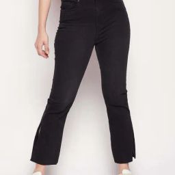 Madame Black Cotton Regular Fit Jeans-image-37