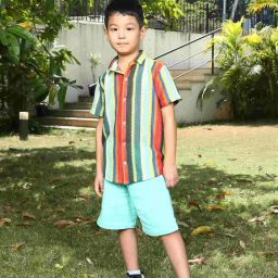Zip Zap Zoop Boys Multi Regular Fit Striped Shirt-image-5