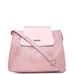 Fastrack Pink Faux Leather Solid Sling Handbag-62