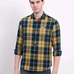 Lee Multicolor Slim Fit Check Cotton Shirt-image-26