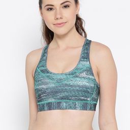 ADIDAS Green TechFit MCB MCHTH Printed Non-Wired Lightly Padded Sports Bra-image-15