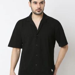 Spykar Black Cotton Relaxed Fit Shirt-image-50
