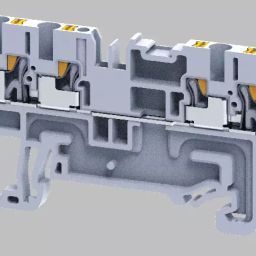 Connectwell 600V 1.5 sq.mm Yellow Feed Through Push in Terminal Block CP1.5/4Y image 1