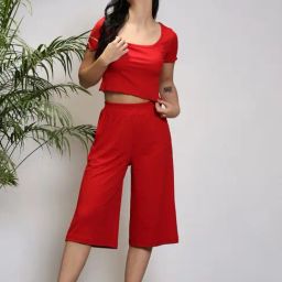Sera Red Midi Co-Ord Set-10