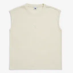 Y&F Kids by Westside Beige Typographic Print Cotton-Blend T-Shirt-image-3