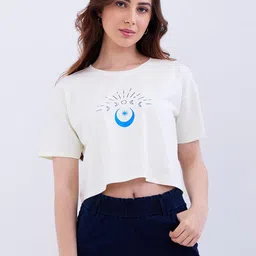 SPYKAR Women White Pure Cotton Tshirts-picture-12