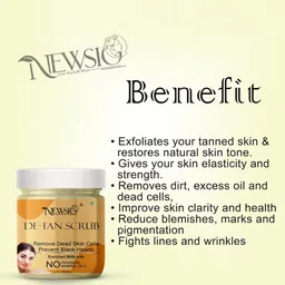 Newsio Set Of 4 De-Tan Face Scrub With Milk-100g Each image 3