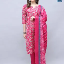 Roly Poly Women Floral Printed Regular Kurta with Trousers & With Dupatta-10