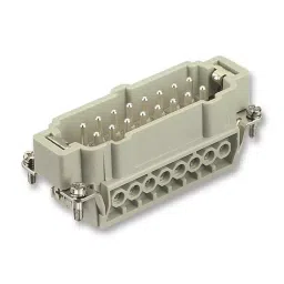Harting Heavy Duty Connector Inserts / Modules PLUG, HAN16E, 16WAY, 0933 016 2601-24