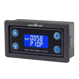 amiciSmart Timer Delay Relay Module 6-30 V DC Programmable Trigger with LCD Display & UART Data Upload 0.01 sec to 9999 min, 1xDELAY-PCB-0