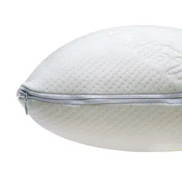 The White Willow White Stitched Memory Foam Cushion with Cover - Set of 1 image 4