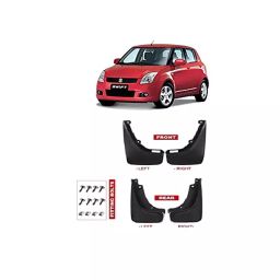 Automoto Cup Type Mud Flaps Splash Guard Front & Rear for Maruti Suzuki Old Swift All Models (Set of 4)-30