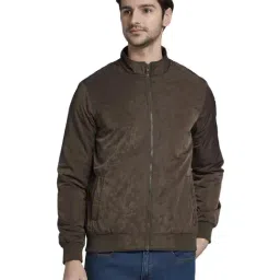 Parx Olive Green Regular Fit Self Pattern Jacket-23