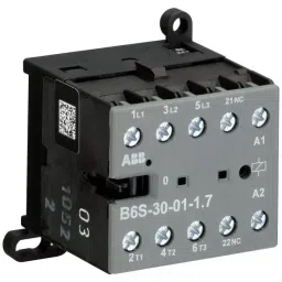 ABB B6S-30-10-1.7 B6S Contactor, 24 V AC Coil, 3-Pole, 20 A, 4kW, 3NO, 690 V AC, B6S-30-10-1.7-picture-44