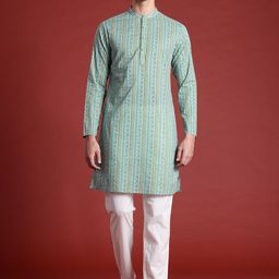 Anouk Geometric Indie Prints Kurta-image-8