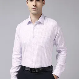 Van Heusen Slim Fit Checked Pure Cotton Formal Shirt-picture-11