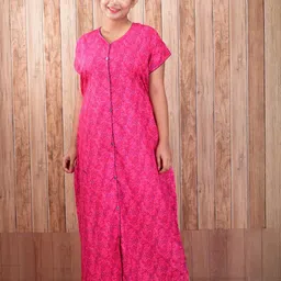 CLYMAA Pure cotton Full open multi purpose nighty-image-59