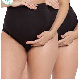 Inner Sense Organic Cotton Antimicrobial V Band Panty Pack Of 2 - Black-image-80