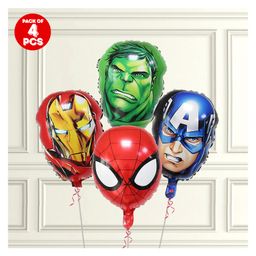 Zyozi Avenger Birthday Party Foil Balloons Multicolour - Pack of 4-image-3