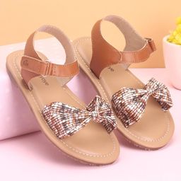 Babyoye Sandals With Velcro Closure - Tan-image-31