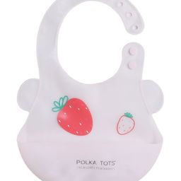 POLKA TOTS Waterproof Silicone Feeding Bibs with Adjustable Snap Buttons - Multicolour-image-9