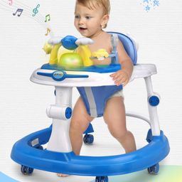 Baby Walker With Musical Play Tray - Blue-10
