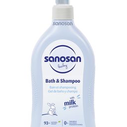 Sanosan Hydrolysed Milk Protein Formula Daily Head To Toe Milky Wash No Tear Formula For Newborn Baby 2 In 1 Shampoo & Body Wash- 500 ml-13