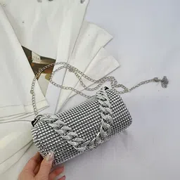 StyleCast Checked Structured Sling Bag with-17