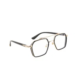 BAYBERRY Unisex Black Square Sunglasses with UV Protected Lens DGN 1125 Golden-image-63