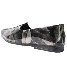 Tiny Bugs Abstact Designed Glossy Finished Ethnic Mojaris - Black image 4