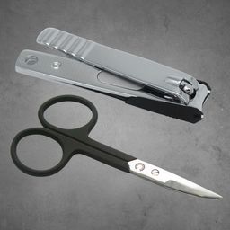 basicare Set Of 2 Rubber Grip Handle Nail Scissors With Precision Blades Nail Clipper-74