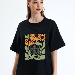 StyleCast Floral Printed Oversized Cotton T-shirt-image-39