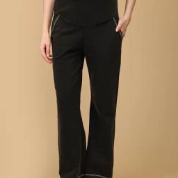 The Mom Store Black Cotton Lycra Solid Jeans-picture-7
