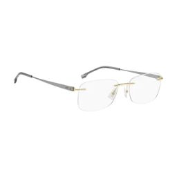 Hugo Boss Gold Rectangular Eye Frames for Men image 3