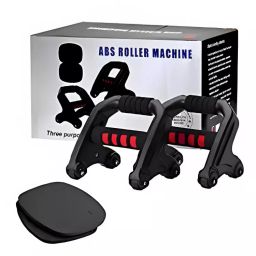 Dolphy 3 in 1 Abs Roller Machine with Non Slip and Sturdy Structure Black and Red, DABWL0015-image-64