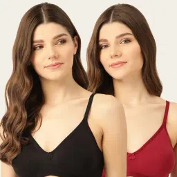 Lady Lyka Multicolor Non Wired Non Padded T-Shirt Bra (Pack Of 2)-image-45