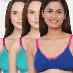 Inner Sense Multicolored Non Wired Non Padded Nursing Bra (Pack Of 3)-image-7