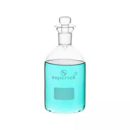 Supertek 300 ml Clear Borosilicate Glass 3.3 BOD Bottle, 12.174.0300-15