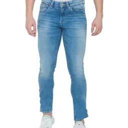 Spykar Mid Blue Cotton Skinny Fit Jeans-picture-30