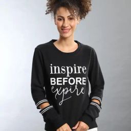 Campus Sutra Black Graphic Print Sweatshirt-image-96