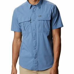 Columbia Men Blue Newton Ridge Short Sleeve Shirt-picture-38
