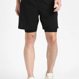 Reebok Black Slim Fit Shorts-picture-26