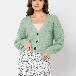 Vero Moda Green Textured Cardigan-picture-40