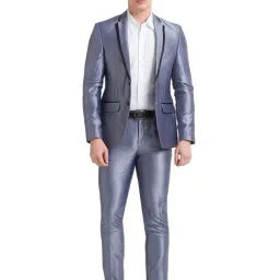 Parx Blue Regular Fit 2-Piece Suit-image-4