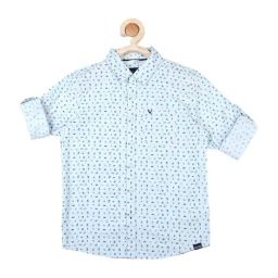 Allen Solly Junior Blue Cotton Printed Full Sleeves Shirt-picture-41