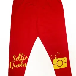 Kiddopanti Kids Red Printed Leggings-image-83