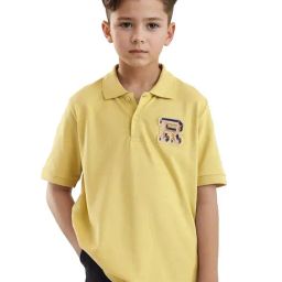 Rare Ones Boys Yellow Cotton Applique Polo T-Shirt-picture-10